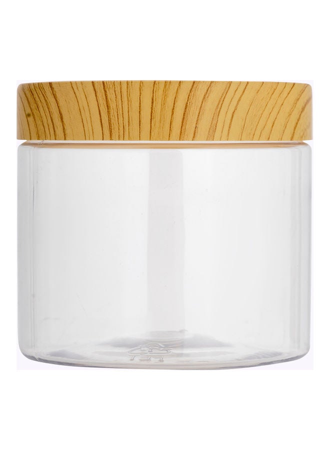 Royalford Royalford Round Air-Tight PET Jar, 400ml Plastic Container, RF10506 Transparent Storage Jar BPA-Free Container for Display, Pantry, Home & Kitchen Storage CLEAR,BEIGE  - Image 1