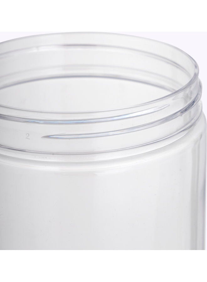 Royalford Royalford Round Air-Tight PET Jar, 400ml Plastic Container, RF10506 Transparent Storage Jar BPA-Free Container for Display, Pantry, Home & Kitchen Storage CLEAR,BEIGE  - Image 3