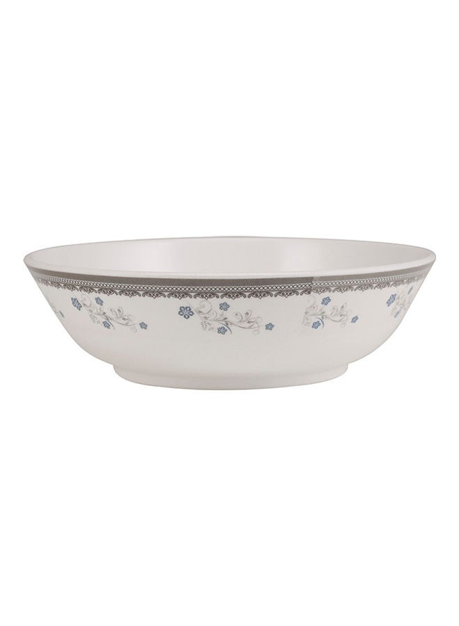 Royalford Royalford Melamineware Serving Bowl, 7.5" Round Bowl RF10612 Cereal Bowl- Classic White Soup Bowl with Floral Design WHITE 7.5inch  - Image 4