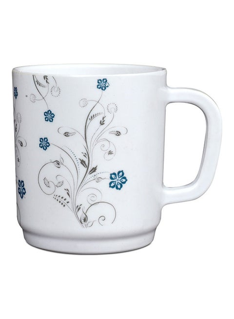 Royalford Melamine Ware Mug, 350ml Tea/ Coffee Cup, RF10619 Highly Durable & Chip Resistant Cup with Elegant Floral Design WHITE