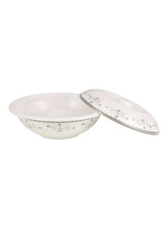 Royalford Royalford Melamine Ware Serving Bowl with Lid, RF10614 10" Portable, Lightweight Bowl for Serving Breakfast, Lunch, Dinner, Dessert, Rice WHITE 10inch  - Image 2