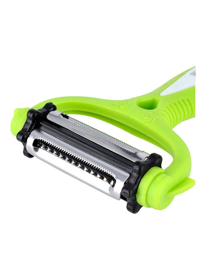 Royalford - Royalford 3-in-1 Peeler RF10734 Straight, Zig-Zag, Shredded Premium 3 Stainless Steel Rotary Blades Peeler Perfect for Cabbage, Zucchini, Carrot, Apple GREEN - Image 1