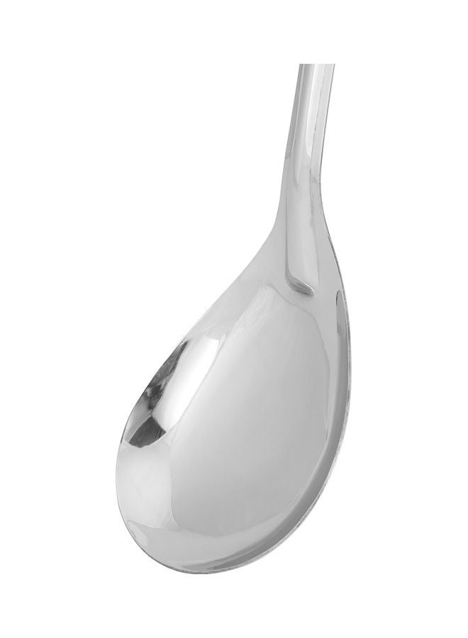 Royalford - Stainless Steel Basting Oval Spoon Ideal For Cooking And Oval Food Premium-Quality Oval Spoon Food-Grade Elegant And Lightweight Design Silver 32cm - Image 1