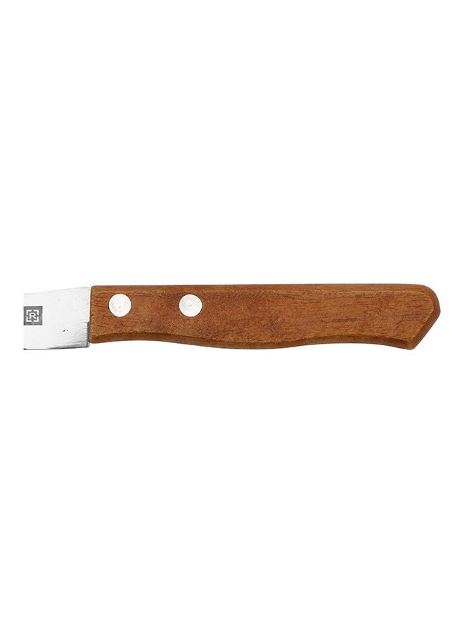Royalford - Royalford 2pcs Fruit Knife Set, Stainless Steel Blade, Wooden handle RF10772 Ergonomic Wooden Handle Perfect for Slicing, Garnishing, Mincing BROWN - Image 1