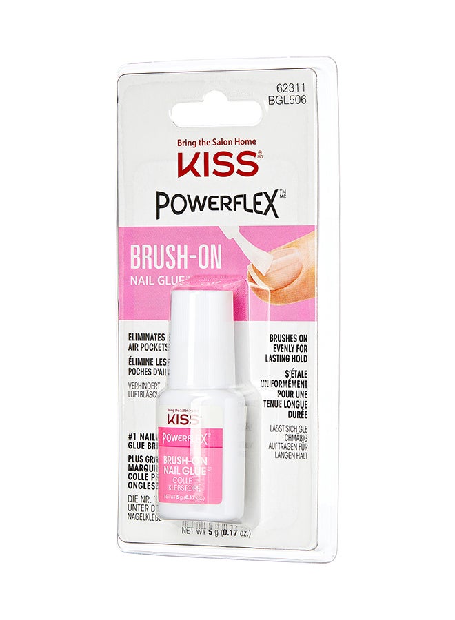 KISS - Powerflex Brush-On Nail Glue Clear - Image 1