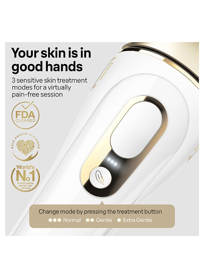 BRAUN - IPL Silk Expert Pro 5 PL 5014 Safest And Fastest Visible Permanent Hair Removal White/Gold - Image 1