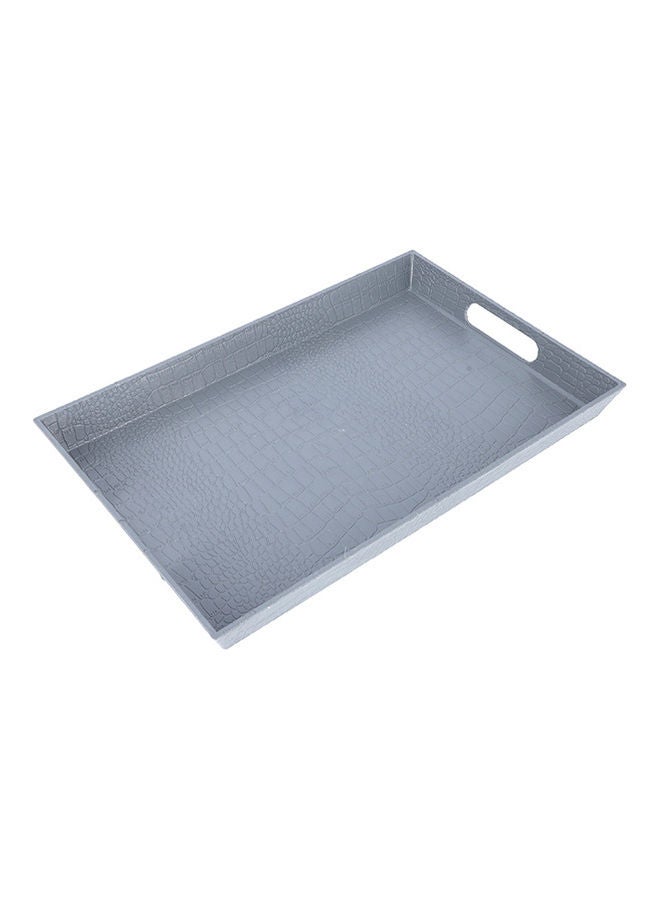 Royalford Rectangular Leather Design Serving Tray, RF10925 Breakfast Cereal Dessert Serving Tray Ideal for Home & Restaurant Elegant & Beautiful Sleek Design Easy to Clean Assorted Colors 38x25cm