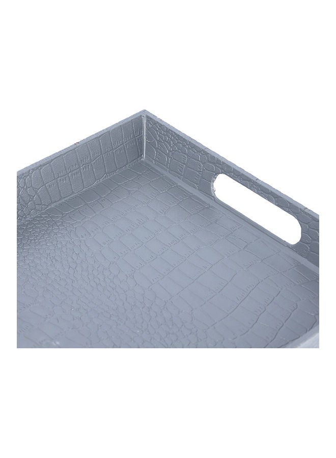 Royalford Rectangular Leather Design Serving Tray, RF10925 Breakfast Cereal Dessert Serving Tray Ideal for Home & Restaurant Elegant & Beautiful Sleek Design Easy to Clean Assorted Colors 38x25cm