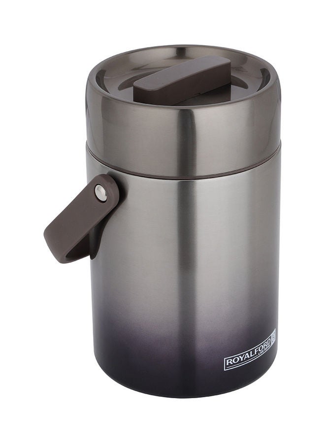 Royalford Royalford Double Wall Lunch Box, Vacuum Insulated Tiffin Box, RF10985 Vacuum Insulated Food Jar with 2 SS Containers Keeping Hot Food Hot & Cold Food Cold for Hours PP Handle Grey 2Liters  - Image 3