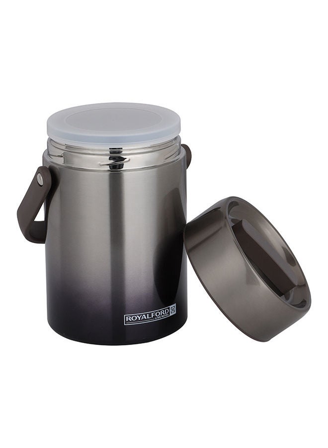 Royalford Royalford Double Wall Lunch Box, Vacuum Insulated Tiffin Box, RF10985 Vacuum Insulated Food Jar with 2 SS Containers Keeping Hot Food Hot & Cold Food Cold for Hours PP Handle Grey 2Liters  - Image 4