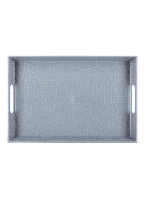 Royalford Rectangular Leather Design Serving Tray, RF10925 Breakfast Cereal Dessert Serving Tray Ideal for Home & Restaurant Elegant & Beautiful Sleek Design Easy to Clean Assorted Colors 38x25cm