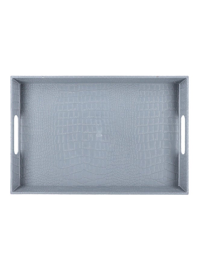 Royalford Rectangular Leather Design Serving Tray, RF10925 Breakfast Cereal Dessert Serving Tray Ideal for Home & Restaurant Elegant & Beautiful Sleek Design Easy to Clean Assorted Colors 38x25cm