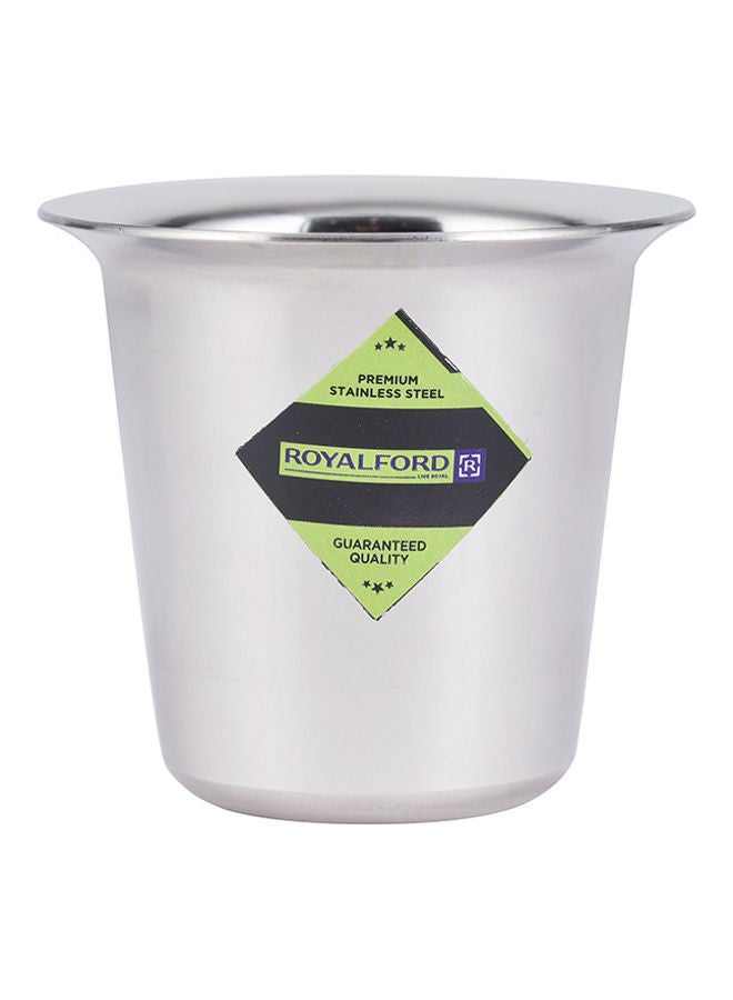 Royalford Stainless Steel Coffee Glass Unbreakable Glass Suitable For Water Milk Juice Tea 100% Food-Grade Bpa-Free Multi-Purpose Glass Silver 7cm - Image 1