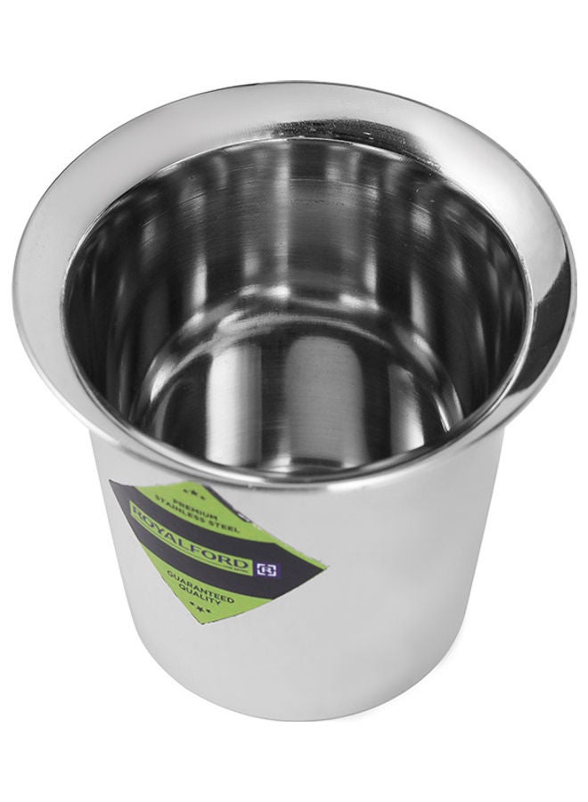 Royalford Stainless Steel Coffee Glass Unbreakable Glass Suitable For Water Milk Juice Tea 100% Food-Grade Bpa-Free Multi-Purpose Glass Silver 7cm - Image 2