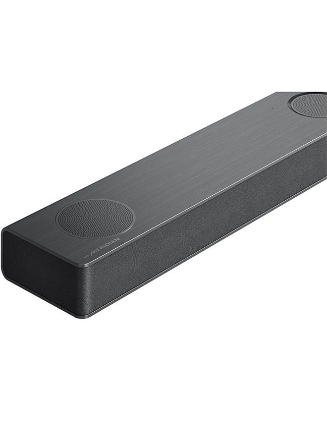 LG 5.1.3 Channel Sound Bar With 4Ch Rear Speakers Center Up-Firing Dolby Atmos Dts X Works With Airplay 2 Spotify Hifi Alexa High-Res Audio Imax Enhanced Synergy Tv Meridian S80QR Black - Image 2
