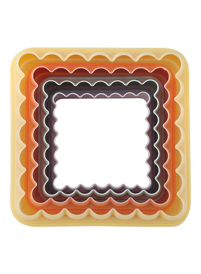 Royalford Royalford Double-Side Cookie Cutter- RF10966| Square Cookie Cutter, Fondant Cutter| Plastic Cookie Cutter| Pink and Blue Cutter| Set of 4 Multicolor  - Image 1