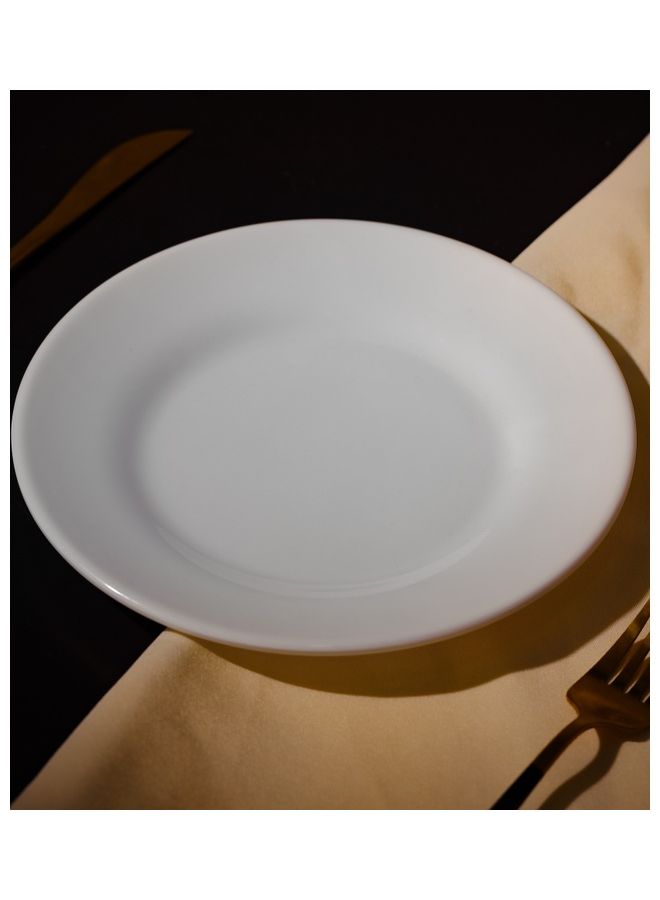 Royalford Melamineware Deep Plate, 10" Dinner/ Serving Plate, RF10856 | Plate with Classic Design | White Round Deep Soup Plate | Ideal for Soup, Desserts, Ice Cream & More White 10inch  - Image 2