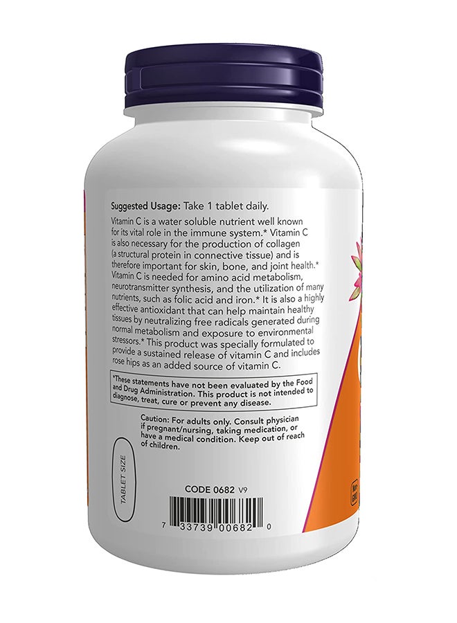 ناو Now Foods فيتامين سي-1000 ممتد المفعول مع ثمر الورد، 250 قرصًا - Image 2
