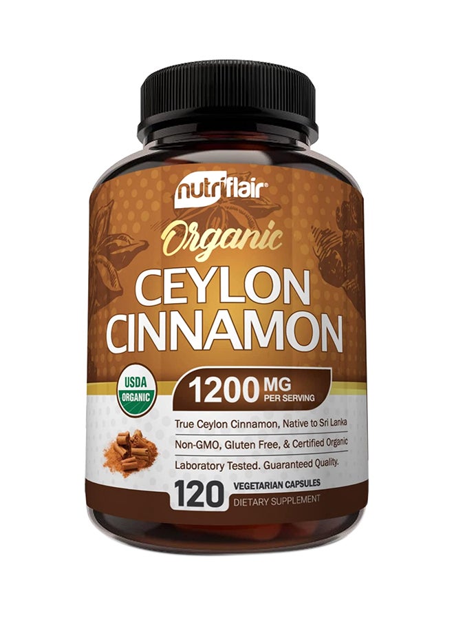 NutriFlair Ceylon Cinnamon 1200mg - 120 Capsules - Image 1