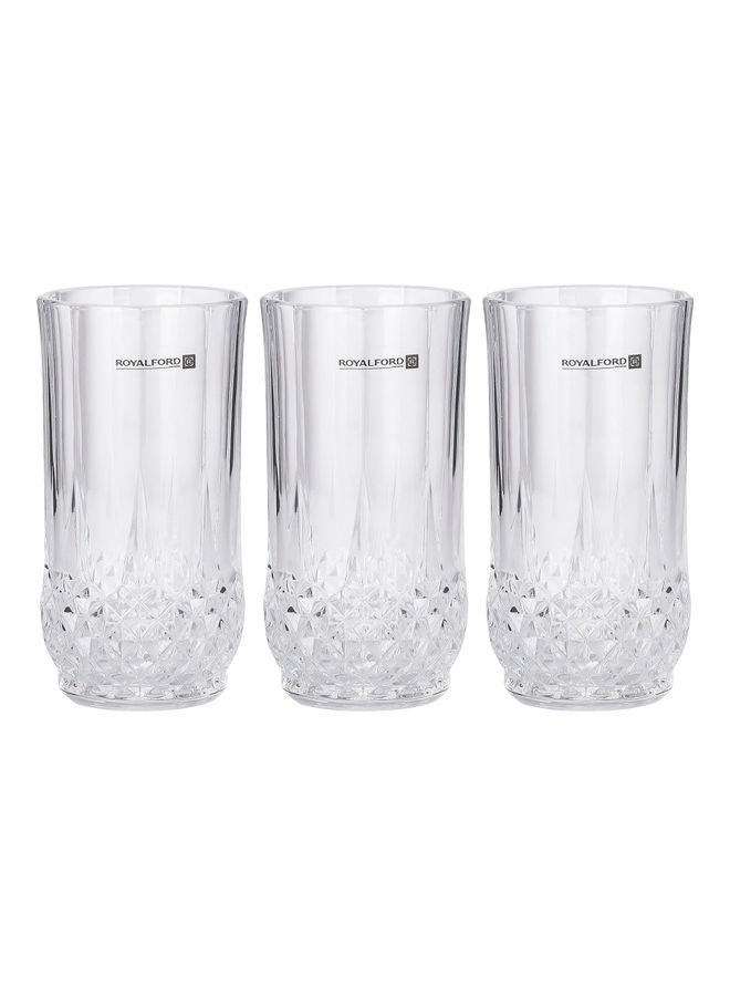 Royalford Royalford 225 ML (7.6 OZ) Transparent Glass Tumbler Set- RF11657 Multi-Purpose, Perfect for Hot and Cold Beverages like Tea, Coffee, Water, Juices Lead-Free Soda Lime Glass Clear  - Image 1