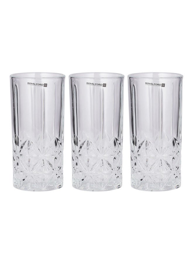 Royalford Royalford 360 ML (12.0 OZ) Transparent Glass Tumbler Set- RF11662 Multi-Purpose, Perfect for Hot and Cold Beverages like Tea, Coffee, Water Clear  - Image 1