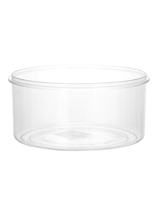 Royalford 1250 ML Round Airtight Container With A Lid-RF11255 Plastic Container With A Silicone Sealing Ring Fitted Lid Transparent TRANSPARENT