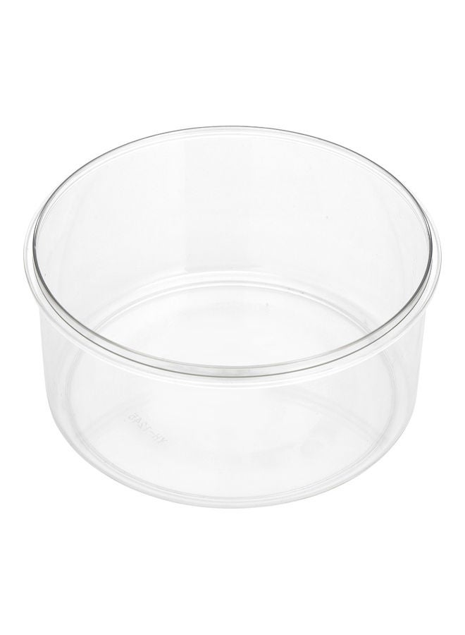 Royalford 1250 ML Round Airtight Container With A Lid-RF11255 Plastic Container With A Silicone Sealing Ring Fitted Lid Transparent TRANSPARENT