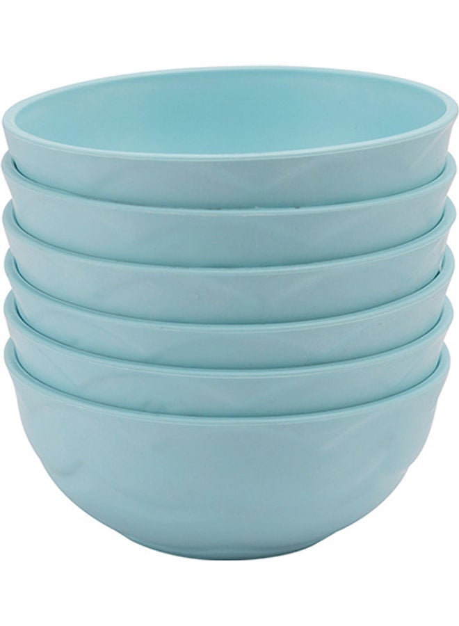 Royalford 6Pcs Round Shape Snack Plate Set Premium Plasticware Assorted Colors Set Assorted Colors  - Image 4