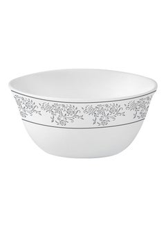 Royalford Velvett Collection 4" Area Grey Salad bowl- RF11749 Premium-Quality Opalware, Light-Weight and Food-Grade Bowl with Elegant Floral Design White 4inch - v1679578315/N53394477A_1