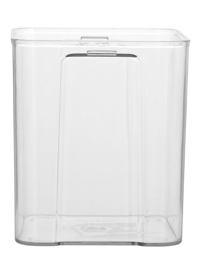 Royalford - Royalford 700 ML Square Airtight Container With A Lid-RF11258 Plastic Container With A Silicone Sealing Ring Fitted Lid Transparent TRANSPARENT - Image 1