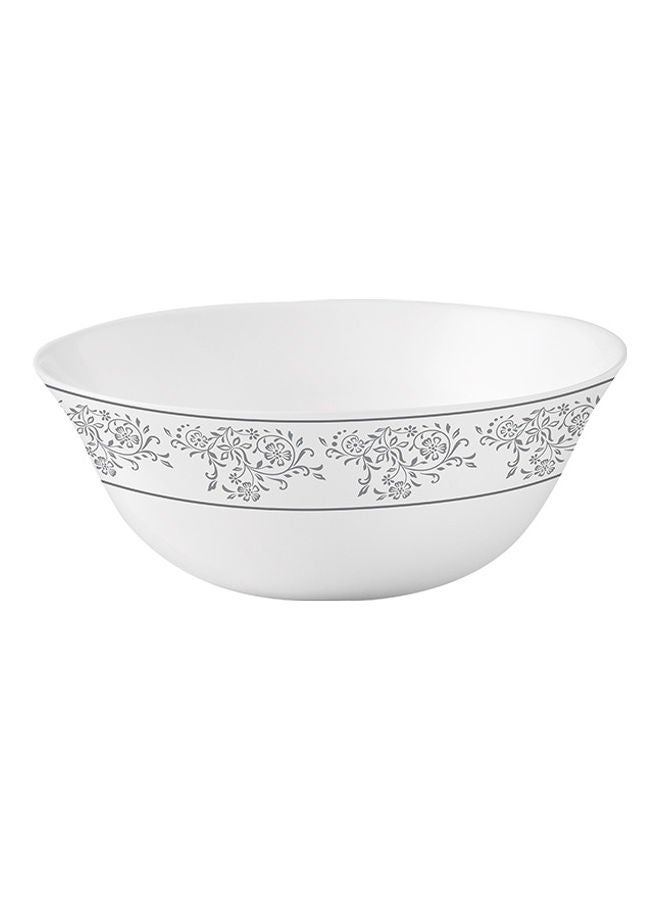 رويال فورد وعاء تقديم باللون الرمادي من مجموعة Royalford Velvett مقاس 8 بوصات - RF11751 مصنوع من أوبال عالي الجودة، وخفيف الوزن وملائم للطعام مع تصميم زهور أنيق  - Image 1