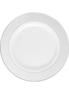 Royalford Royalford Velvett Collection 8" Stella White Quarter Plate- RF11753 Premium-Quality Opalware, Light-Weight and Food-Grade Plate with Elegant Hexagonal White 8inch  - Image 1