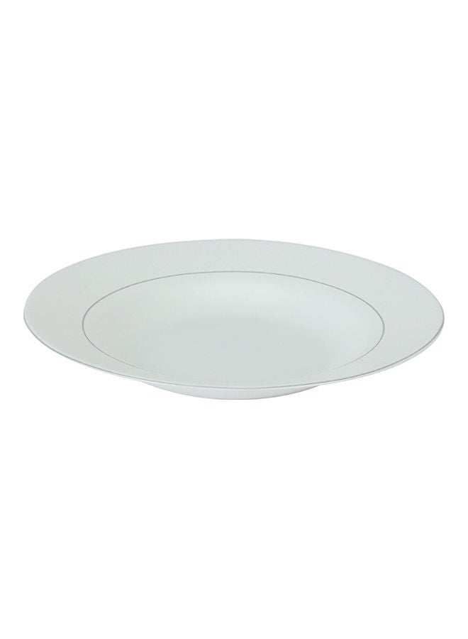 Royalford Royalford Velvett Collection 9" Stella White Soup Plate- RF11754 Premium-Quality Opalware, Light-Weight and Food-Grade Plate with Elegant Hexagonal Design White 9inch - Image 2