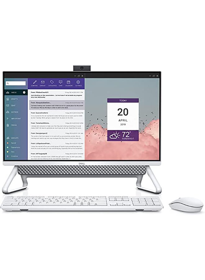 DELL - Inspiron 5400 AIO Desktop With 23.8-Inch Display, Core i5-1135G7 Processor/8GB RAM/512GB SSD + 1TB HDD/Intel UHD Graphics/Windows 11 Home English SILVER - Image 1