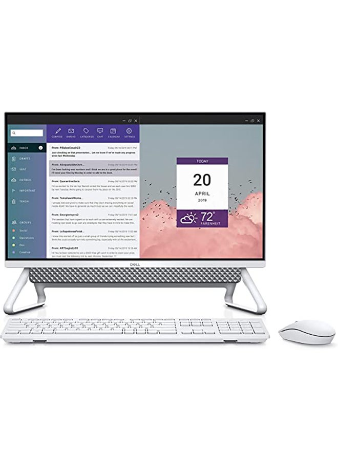 DELL - Inspiron 5400 AIO Desktop With 23.8-Inch Display, Core i5-1135G7 Processor/8GB RAM/512GB SSD + 1TB HDD/Intel UHD Graphics/Windows 11 Home English SILVER - Image 1