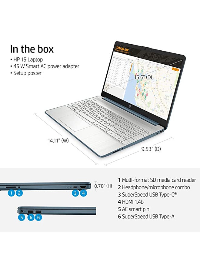 HP (Upgraded Version) 15 Business Laptop With 15.6-Inch Display, AMD Ryzen 5 5500U Processor/16GB RAM/1TB SSD/Intel UHD Graphics/Windows 11 Pro + 32GB Durlyfish USB Card English black English black - Image 3
