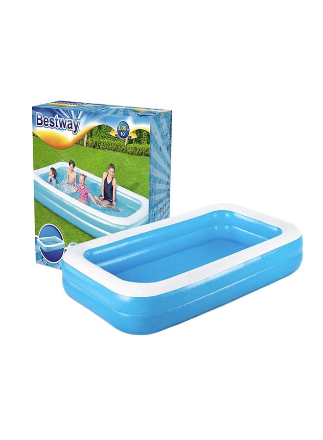 Bestway Blue Rectangular Family Pool 2654150 3.05x1.83x46cm 3.05x1.83x46cm - Image 1
