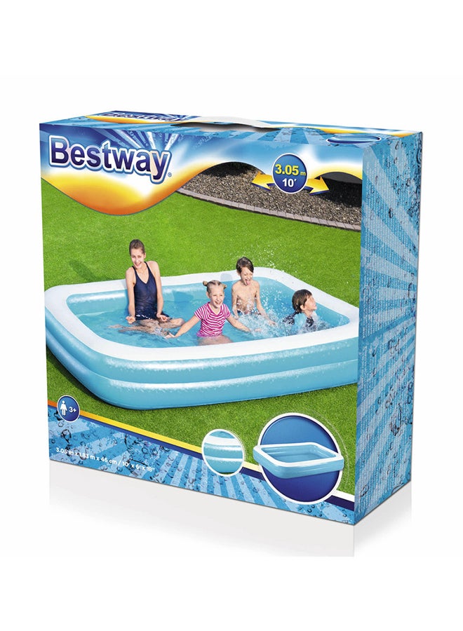 Bestway Blue Rectangular Family Pool 2654150 3.05x1.83x46cm 3.05x1.83x46cm - Image 2