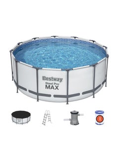Bestway Steel Pro Frame Pool Set(Pool Filter Pump Ladder Ground Cloth Cover) 2656420 366x122cm  - Image 2