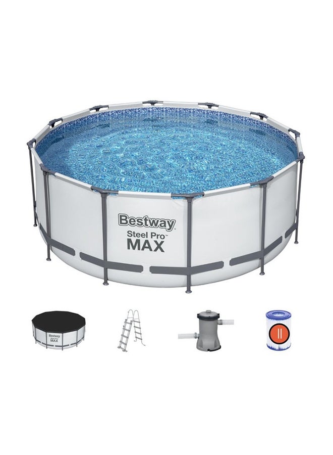 Bestway - Steel Pro Frame Pool Set(Pool Filter Pump Ladder Ground Cloth Cover) 2656420 366x122cm - Image 1