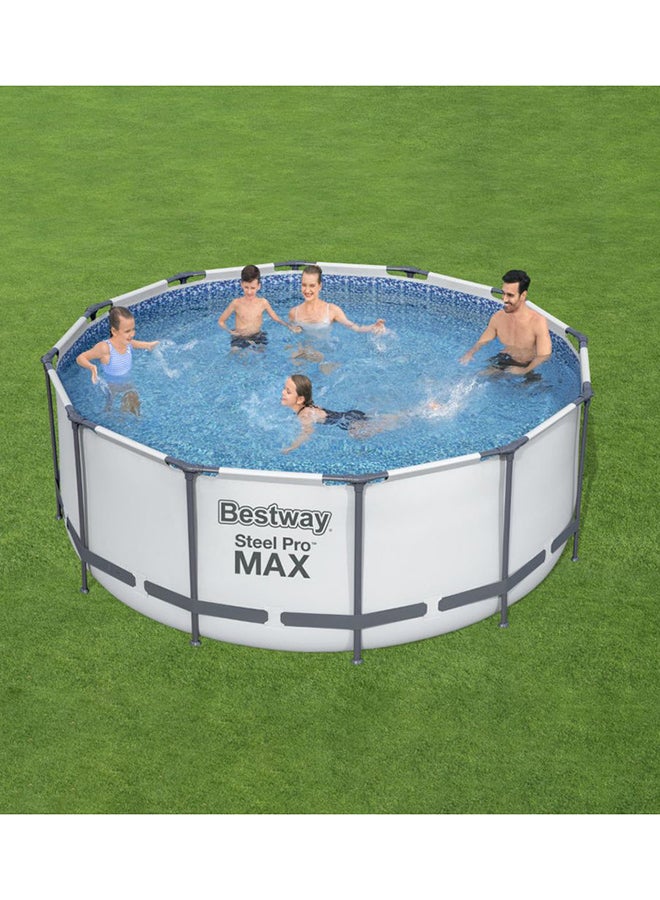 Bestway - Steel Pro Frame Pool Set(Pool Filter Pump Ladder Ground Cloth Cover) 2656420 366x122cm - Image 1