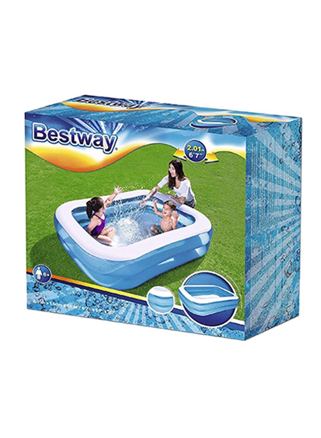 Bestway - Blue Rectangular Pool 2654346 201x1.50x51cm - Image 1