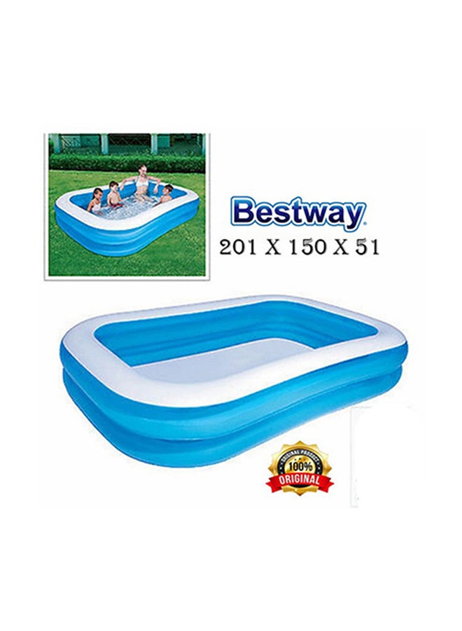 Bestway - Blue Rectangular Pool 2654346 201x1.50x51cm - Image 1