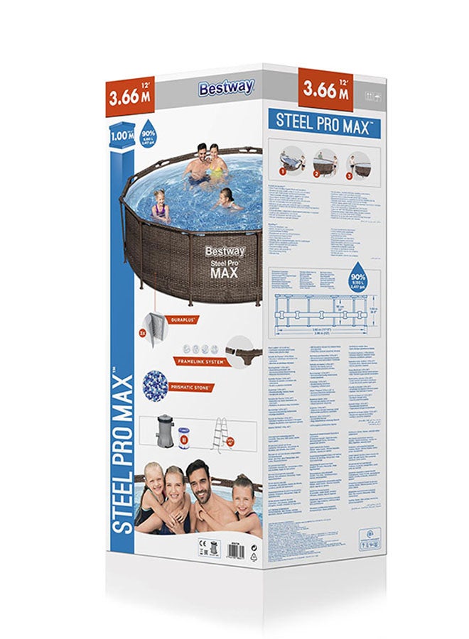 Bestway Steel Pro Max Pool Set+ Filter Pump+ladder 2656709 366x100cm  - Image 3