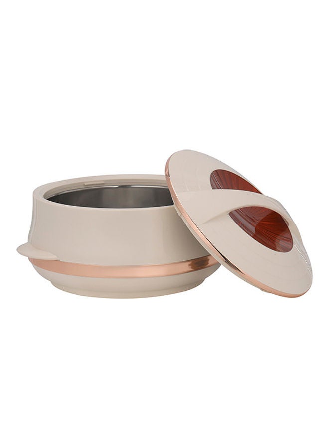 Royalford - Elite Gold Insulated Casserole, Firm Twist Lock, RF11148 | Strong Handles | 6000ml Double Wall Insulated Serving Pot, Chapati Storage Box, Roti Serving Pot, Chapati Dabba Gold 6000ml - Image 1
