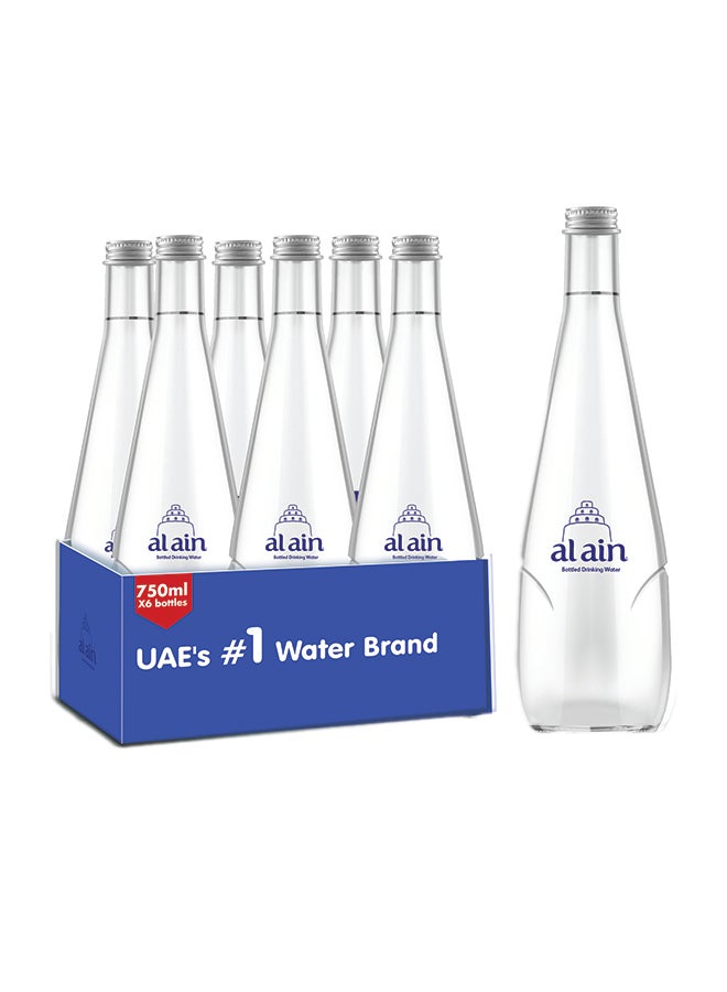 Al Ain Glass Bottled Still Water 750ml Pack Of 6 UAE Dubai Abu Dhabi Al Ain Glass Bottled Still Water 750ml Pack Of 6 UAE Dubai Abu Dhabi