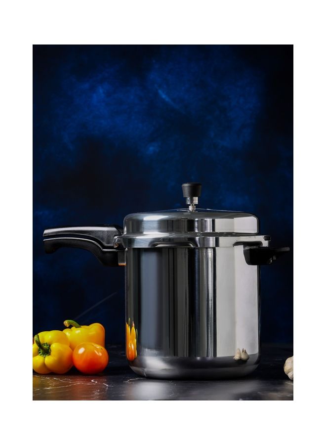Royalford - Aluminum Induction Base Pressure Cooker Equipped with Improved Pressure Regulator and Controlled GRS Durable Construction with Firm Handles Compatible with Induction 12Liters - Image 1