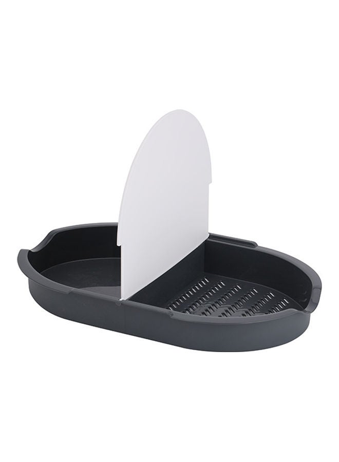 Royalford Royalford 2 Chamber Cutting Board- RF10930| 2-IN-1 Plastic Cutting Board for Cutting and Washing Grey  - Image 4
