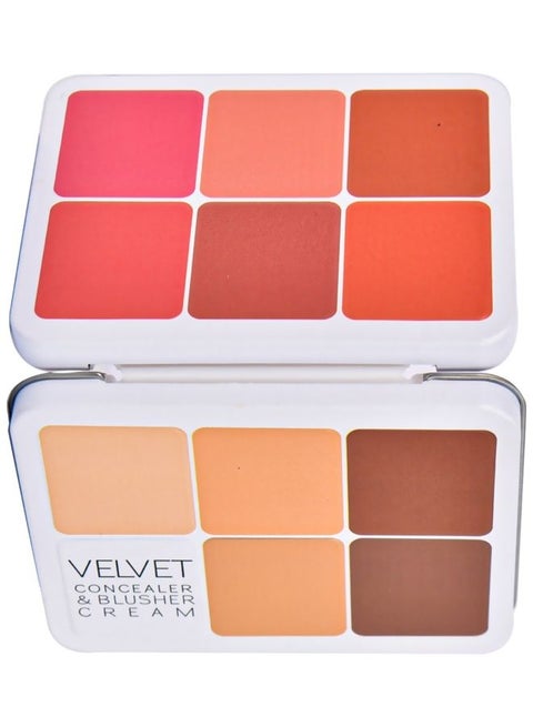 12-Color Velvet Blusher And Contour Multicolour
