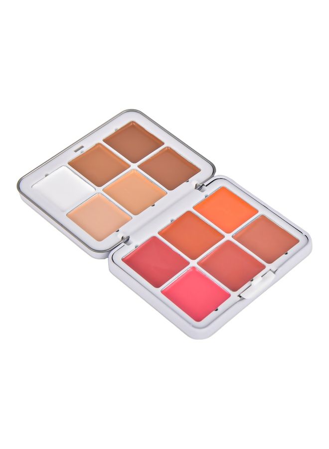 ROSE BERRY - 12-Color Velvet Blusher And Contour Multicolour - Image 1